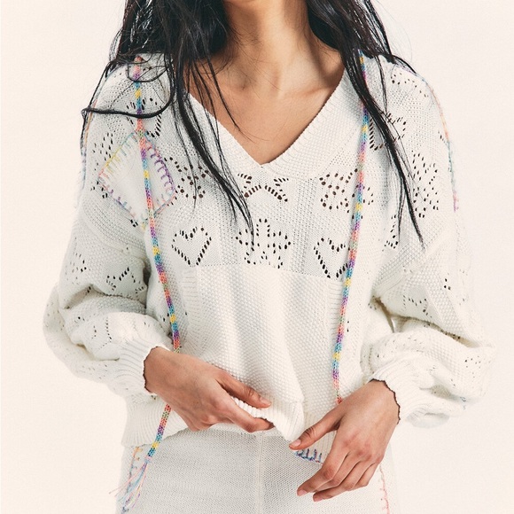 LoveShackFancy Sweaters - LOVESHACKFANCY SWEATER HOODIE